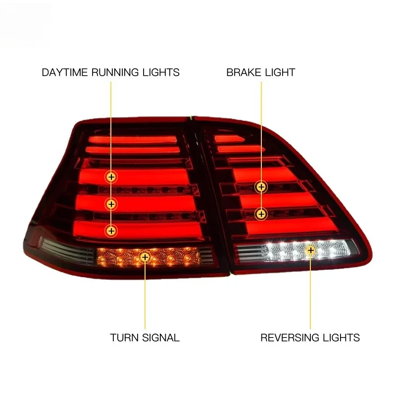 For Crown 2003 2009 S180 Auto Parts Tail Light Rear Lamp Full LED Stop Lamp Reverse Back Lamp Rear Light LED Taillights