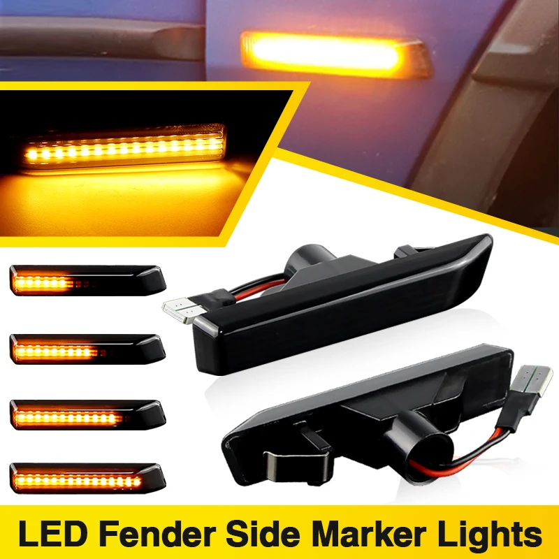 2/10PCS For BMW X5 E53 99-06 Dynamic Fender Turn Signal Side Marker Led Light For BMW 3 Series E36 M3 Facelift Model 97 98 99