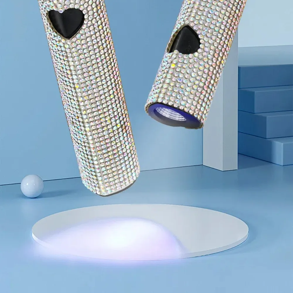 صالون محمول سريع الجفاف USB آلة مجفف الأظافر مع أحجار الراين أدوات العلاج بالضوء المنزلية الأشعة فوق البنفسجية LED مسمار مصباح مصباح يدوي صغير القلم #3