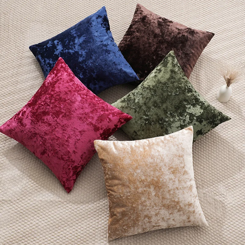 2 Piece Nordic Solid Color Velvet Cushion Cover Modern Fashion Pillow Covers Decorative Multi-size Smooth Texture Home Decor
