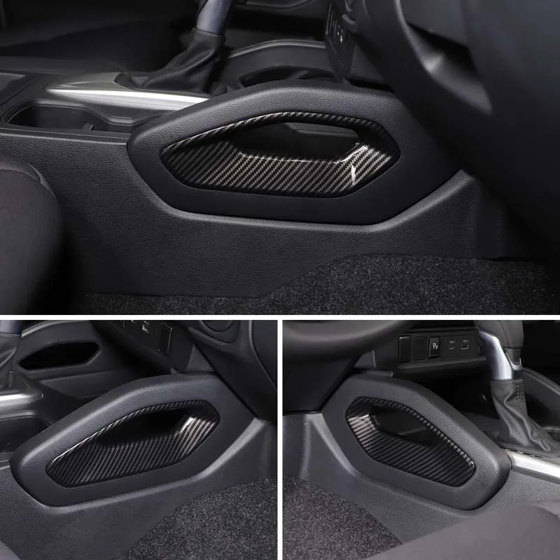 

2Pcs ABS Carbon Fiber For Nissan Frontier 2022+ Car central control handrail decorative frame sticker car interior accessories