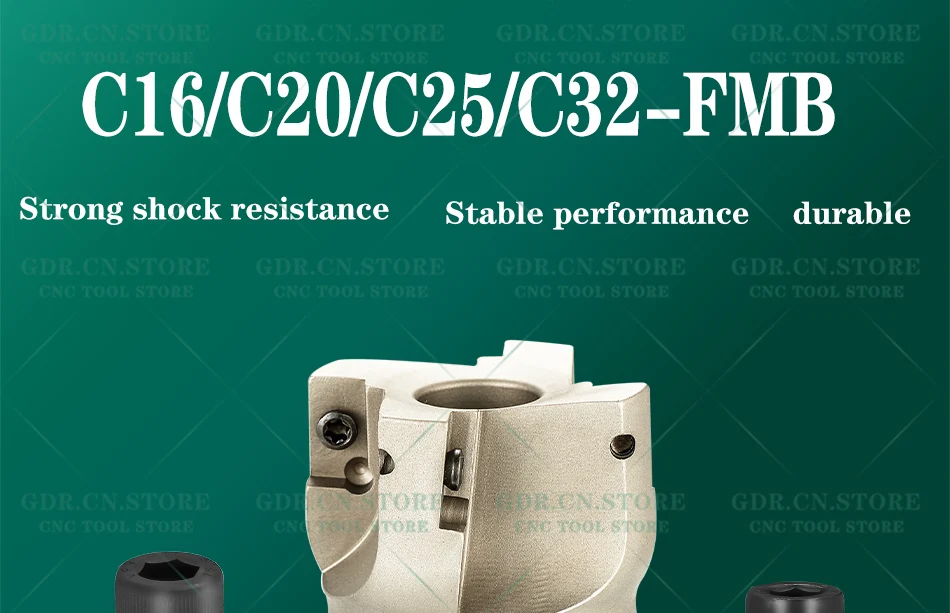 GDR C12 C16 C20 C25 C32 FMB FMB22 FMB27 FMB32 FMB40 gerader Griffhalter FMB Messerhalter geeignet für BAP300R BAP400R – Detail 1