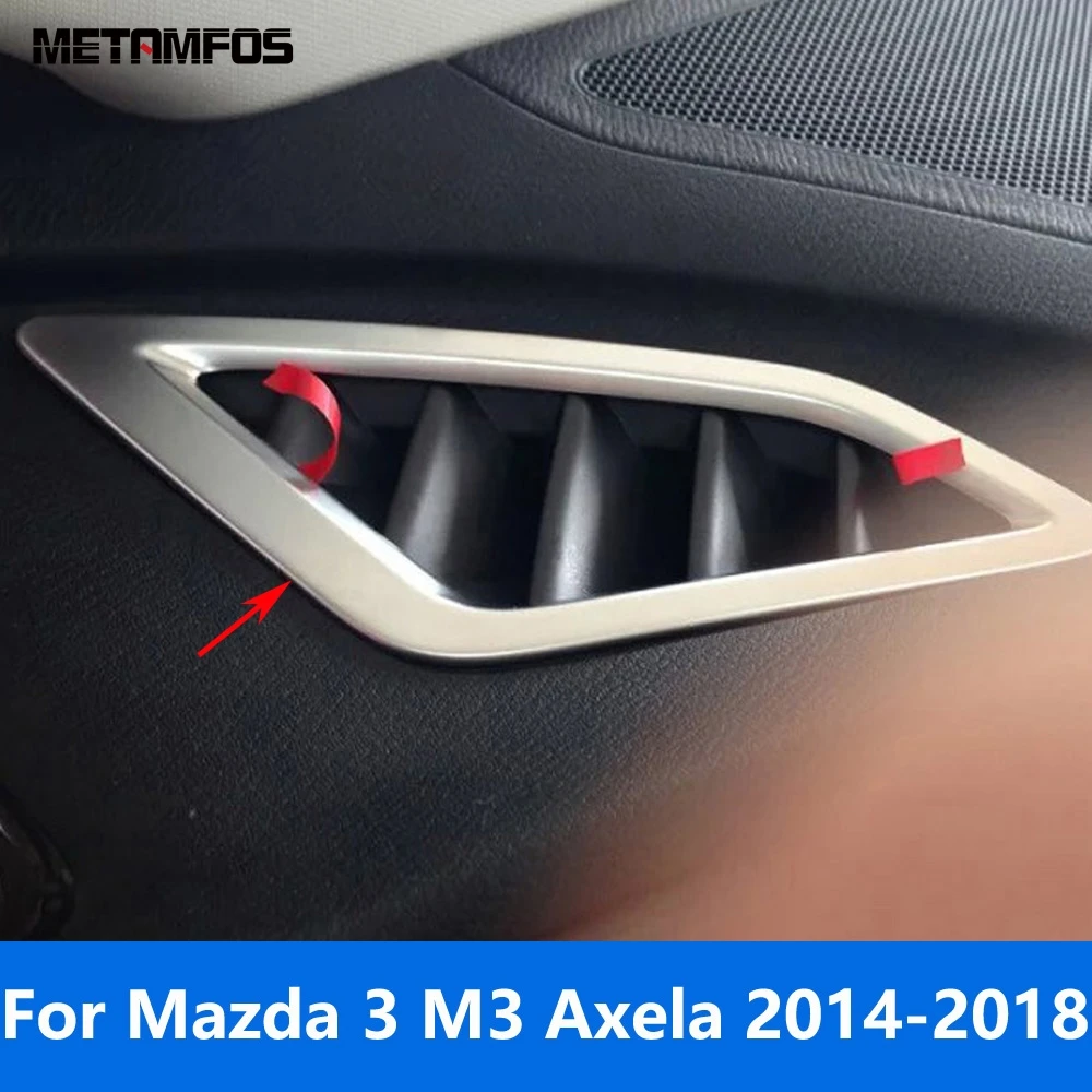 Front Upper Air Conditioner AC Vent Outlet Cover Molding Trim For Mazda 3 M3 Axela 2014-2017 2018 Matte Interior Car Accessories