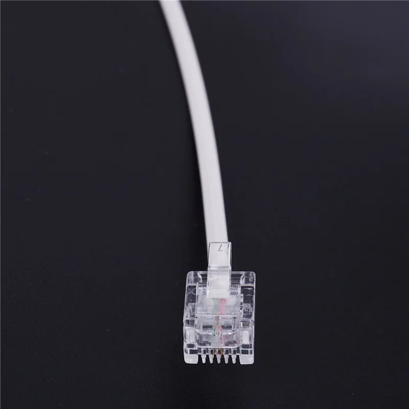 【NEW】4Pcs 10M RJ11 Telephone Connector Extension Cable White