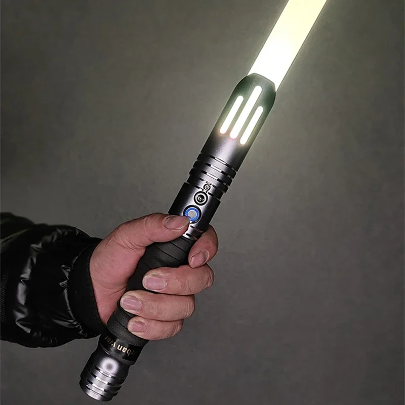 For Kim Loại RGB Lightsaber Laser Saber 7 Màu Thay Đổi Trẻ Em Soundfonts Lực FX FOC Blaster Đồ Chơi Jedi Laser thanh Kiếm Tặng