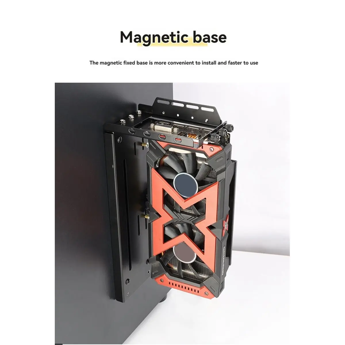 giftnew Vertical Graphics Card Holder 3Slots GPU Mount Bracket for MATX ATX EATX Chassis Holder for RTX3060 3070 3090 RX White