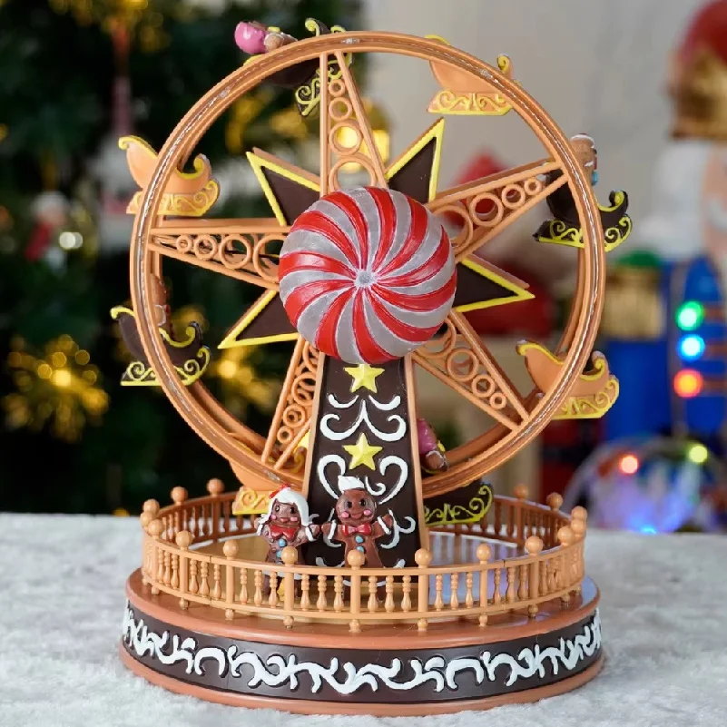 New colorful lights, cool Ferris wheel amusement park music box handicrafts ornaments Christmas gifts