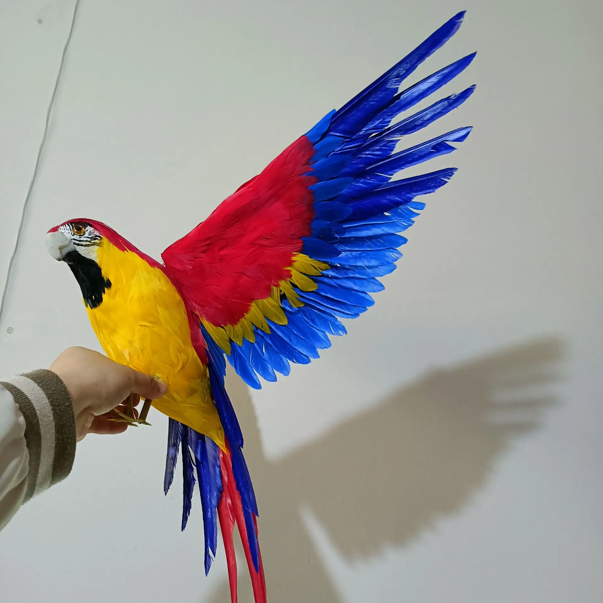 wings simulation red foam and feathers parrot model toy gift about 45x60cm h2701