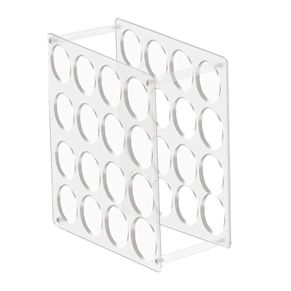 

Vinyl Roll Storage Rack 16 Holes Acrylic Storage Rack Easy To Disassemble Heavy-Duty Acrylic Paint And Paper Storage