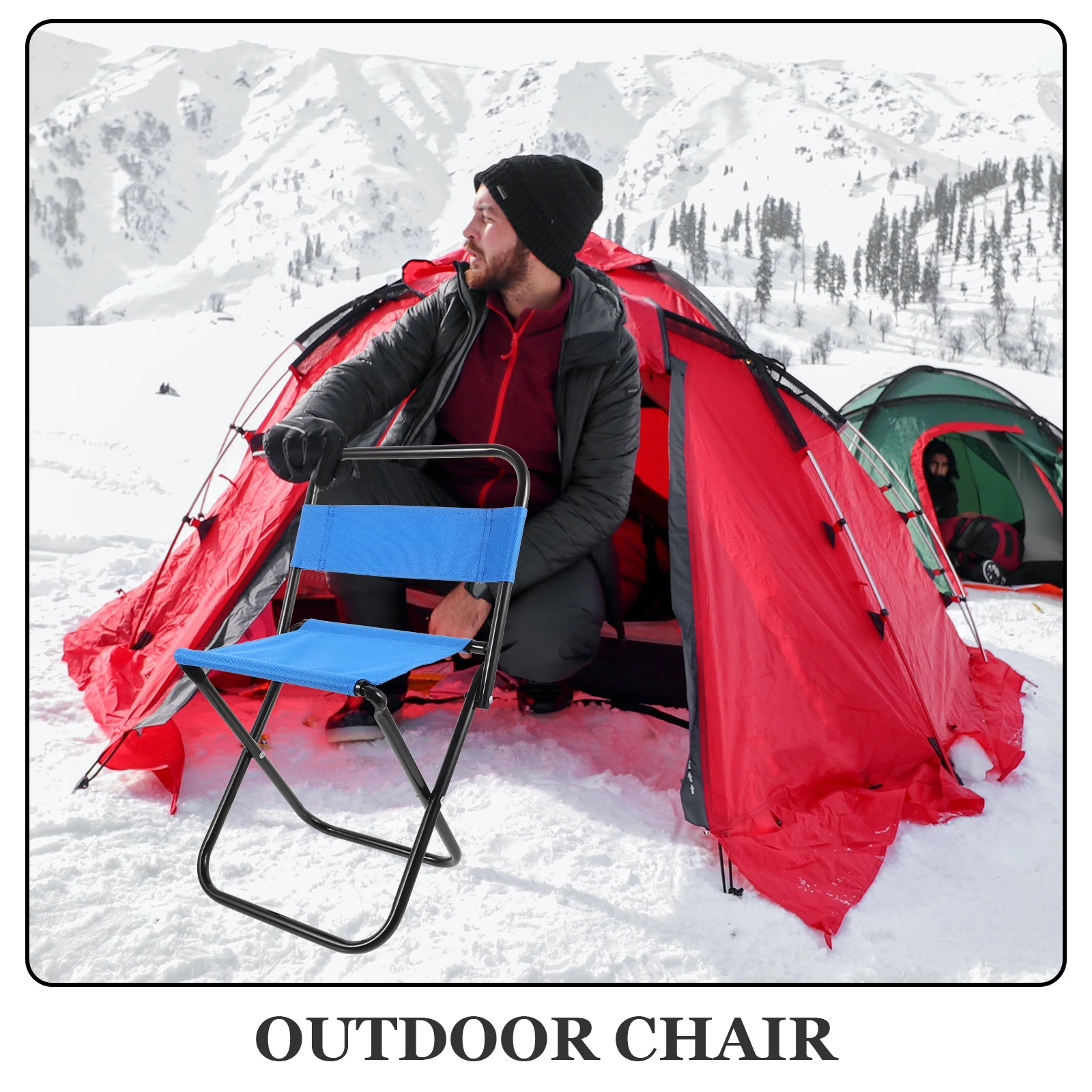 

Foldable Outdoor Chair Lightweight Portable Compact Small Folding Chair for Camping Fishing Picnic Sports Garden
