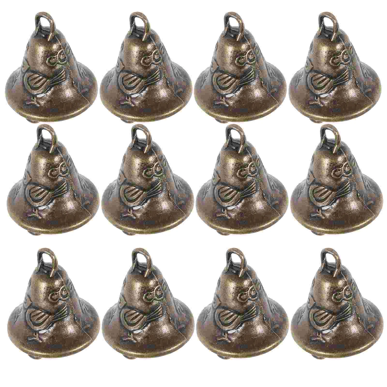 

20 Pcs Bell Figurines DIY Winechime Bells Hanging Decors Vintage Versatile Statue Wind Accessories Metal