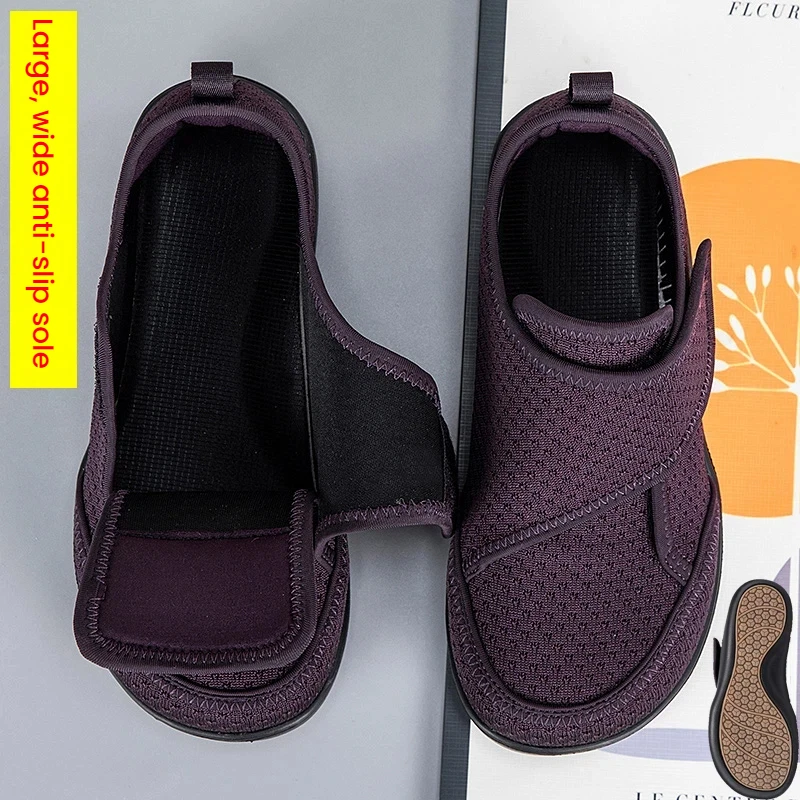 Men'S Shoes Diabetic - รองเท้าเปิดสำหรับผู้สูงอายุ ปรับได้สำหรับผู้ป่วยเบาหวาน รองเท้าสำหรับเท้าบวม เท้าอ้วน นิ้วหัวแม่เท้าเอียง นิ้วหัวแม่เท้าเกย์
