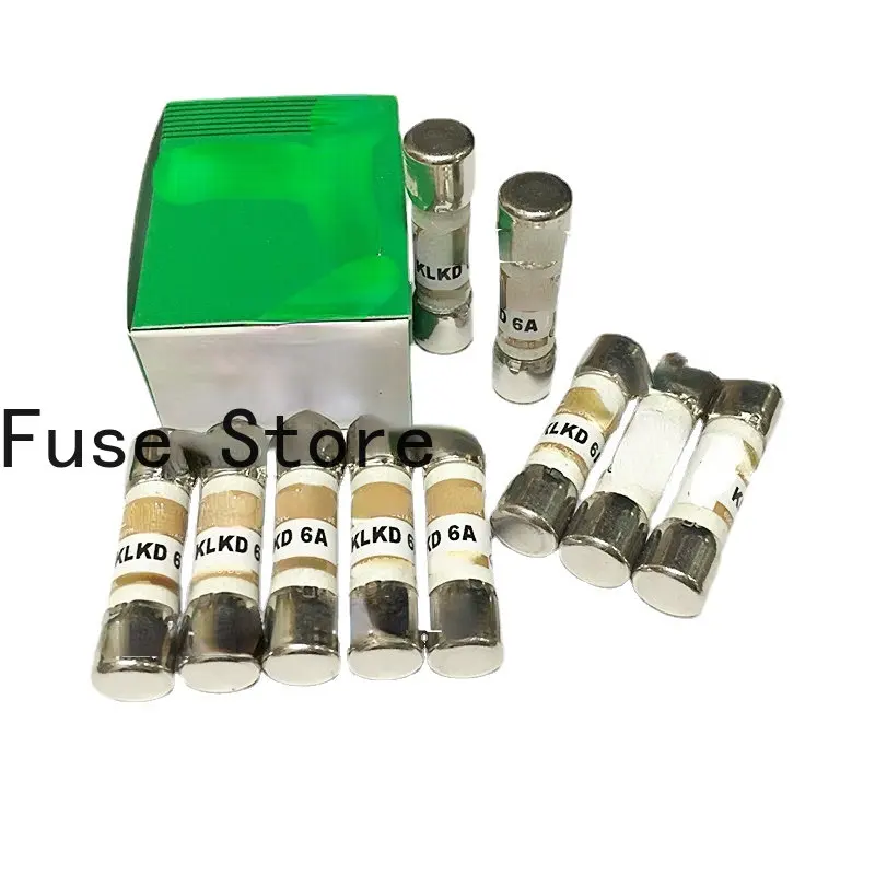 

10PCS KLKD 6 American Ceramic Fuse Quick 10 * 38MM 600V 6A