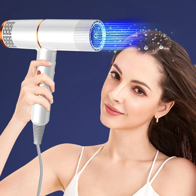 Secador de cabelo profissional elétrico, forte vento salão secador, ar quente e ar frio, negativo Ionic Hammer Blower, seco