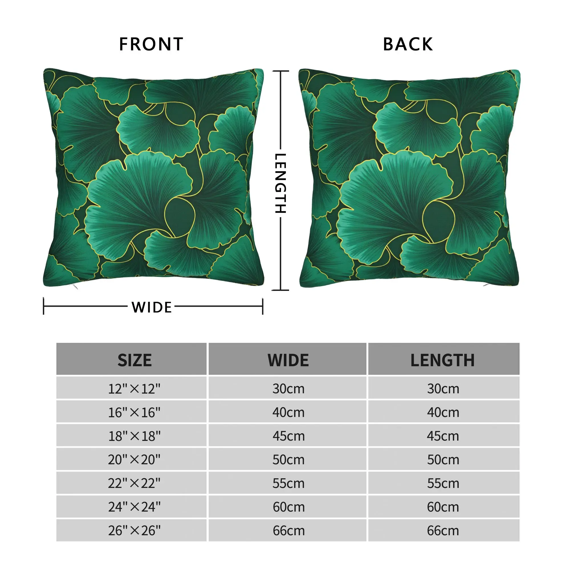 Ginkgo Leaves Pillow Cover  Retro Trendy Pillow Case For Sofa Bedroom Home Decor Soft Pillowcases Birthday Gift