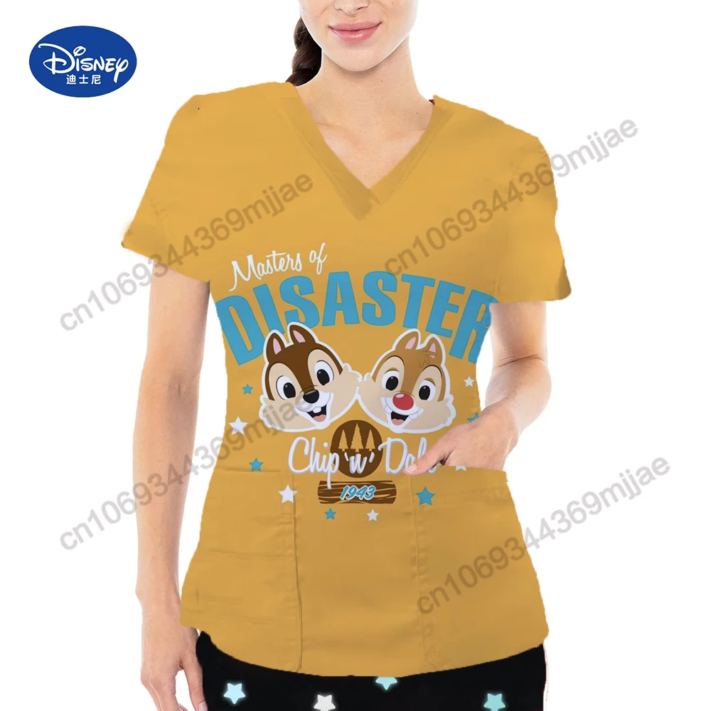 

Nurse Uniform Top Women T Shirt Y2k Disney Pocket Y 2k Top Luxury T-shirt Woman T-shirts Summer Blouses for Women 2023 Kpop Yk2