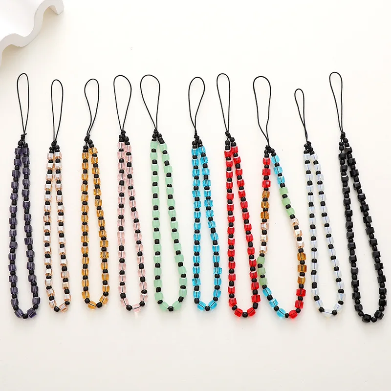 

Квадратная Хрустальная цепочка для телефона, подвеска «сделай сам», короткий ремешок для телефона