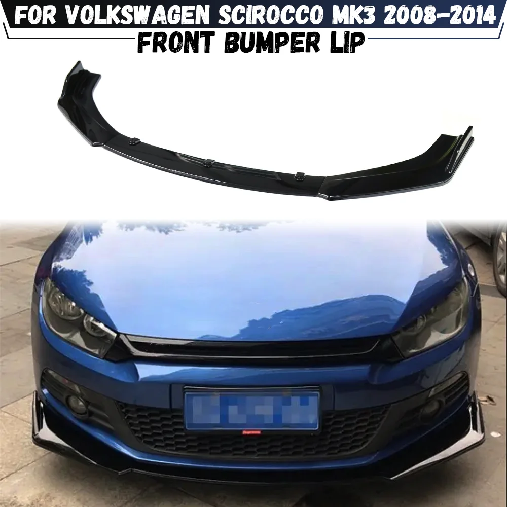 Para Volkswagen VW Scirocco MK3 TDI TSI TFSI 2008-2014 parachoques delantero labio alerón divisor Canards difusor cuerpo Kit