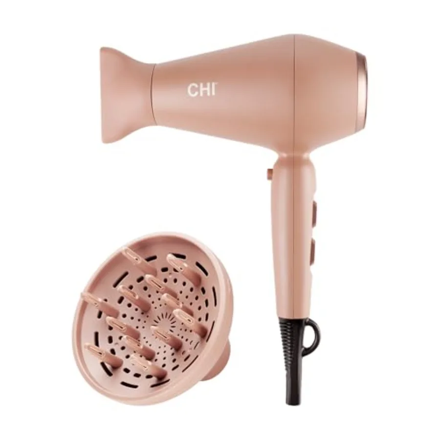 

1875 Series Hair Dryer for salon-style blow-drying, lightweight ABS plastic body in mocha color, delivers frizz-free smooth shi