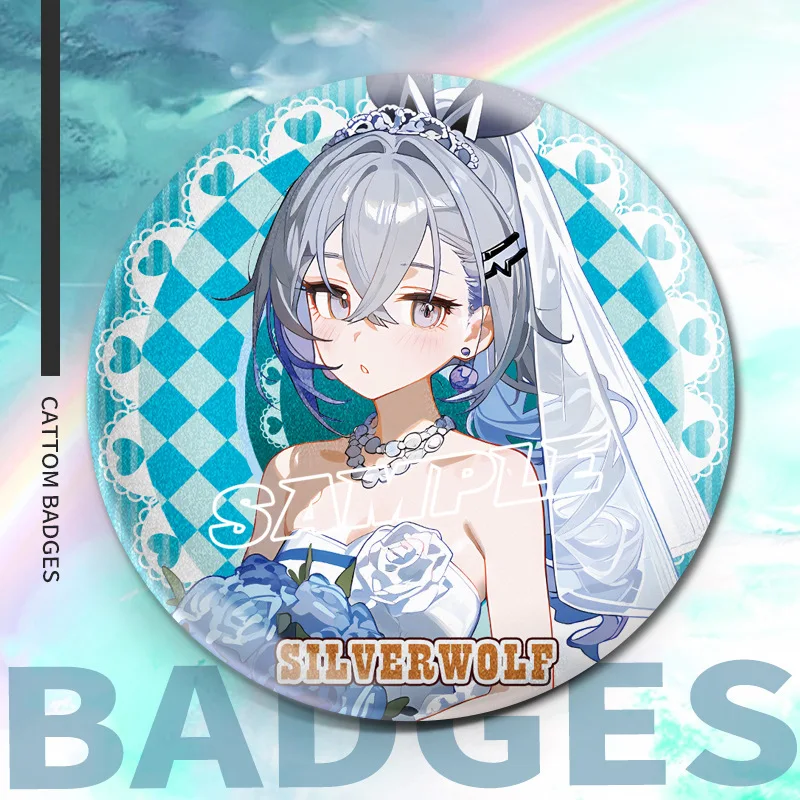 

Anime Honkai: Star Rail Bronya Zaychik Silver Wolf Jingliu Cosplay ambitus Double flash badge