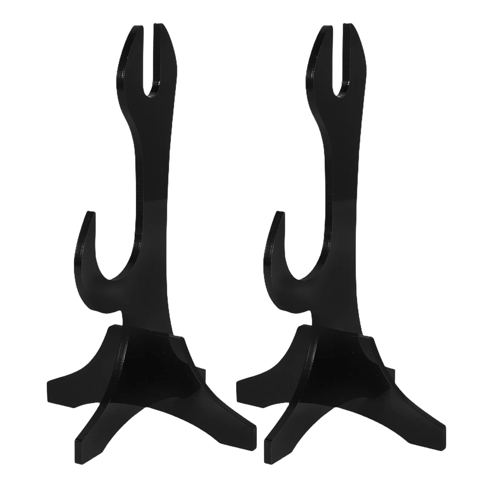 1Pair Dual-Layer Horizontal Stand for Martial Arts Swords Display Rack Space-Saving Sturdy Decorative Desktop Organizer