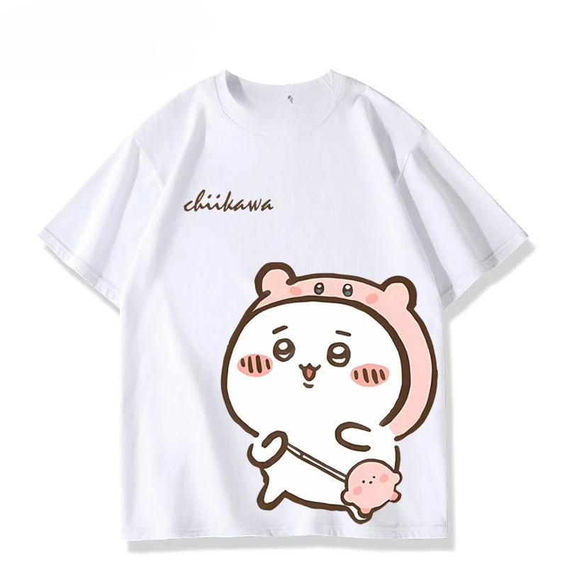 2026 Chiikawa Usaqi Co Branded Star Kirby Parent Child Pure Cotton T-shirt Comfortable, Breathable, High Quality Ins Y2k