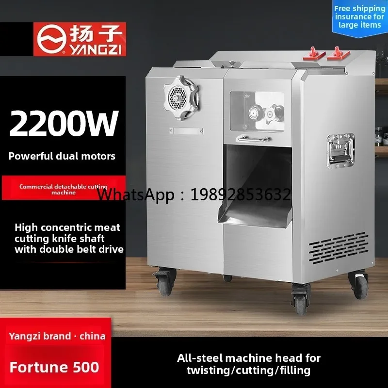 c3 Meat Grinder Commercial High Power Stainless Steel Multi-Function Meat Slicer Shredder Mincer Sausage Stuffer