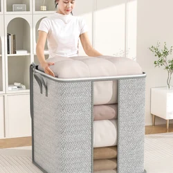 Large Capacity Non-woven Clothing Quilts Storage Bag Foldable Blanket Storage Container Tidy Bedroom Closet