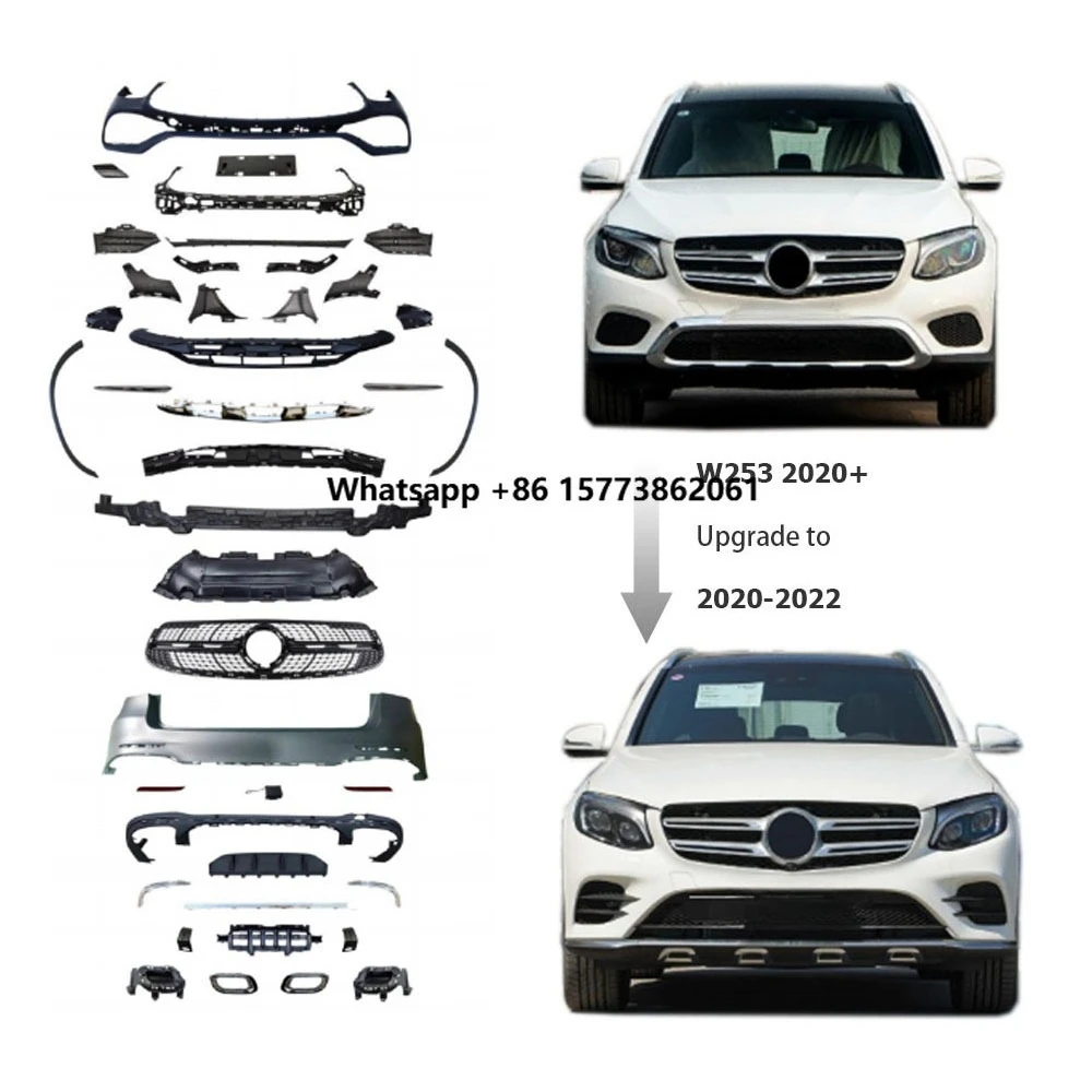 

PP Full Set GLC W253 Bodykit 2020y+ to 2020-2022y Old to New Vehicle GLC W253 Upgrade Set Replace Body Parts Car Bumpers