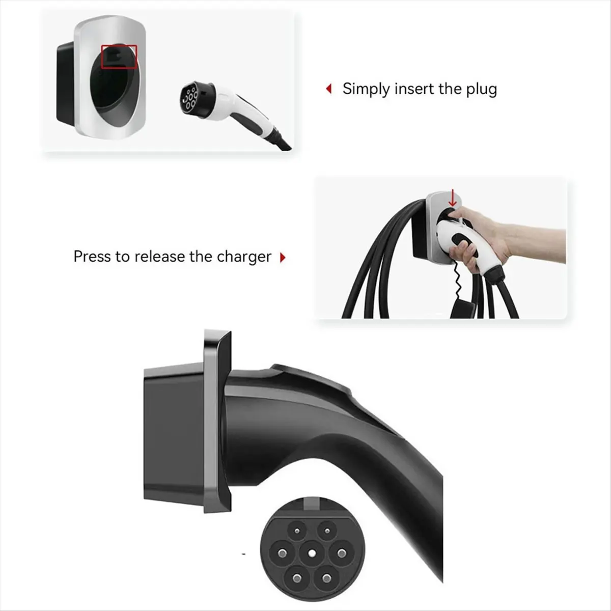 Compatible Type 2 Wall Mount Charging Cable Wall Mount Wall Box Cable Holder Charger Holder for Charger Holder