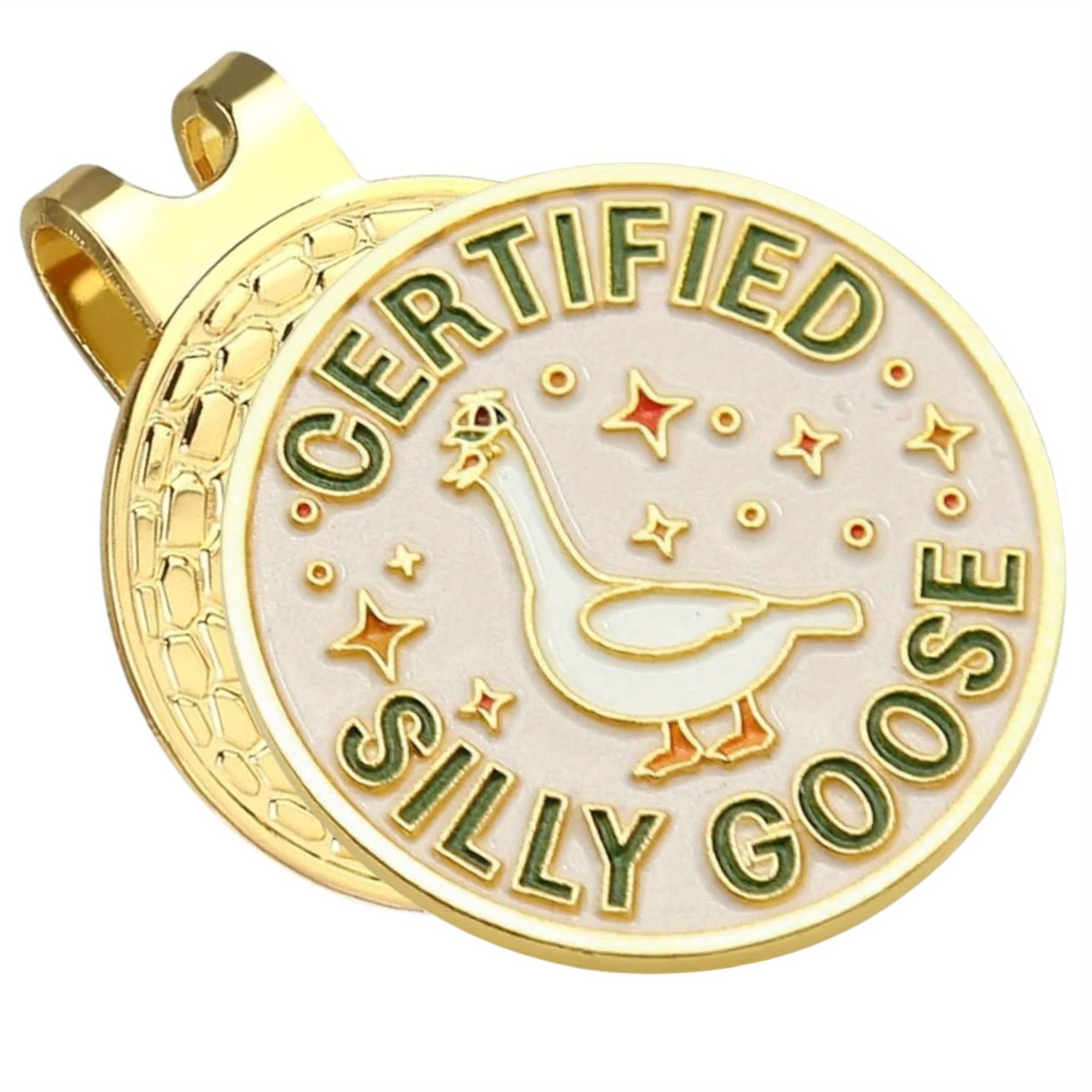 Funny Goose Golf Ball Marker with Magnetic Cap Clip, Unique Magnetic Hat Clip for Golfers Men Women Golf Lovers