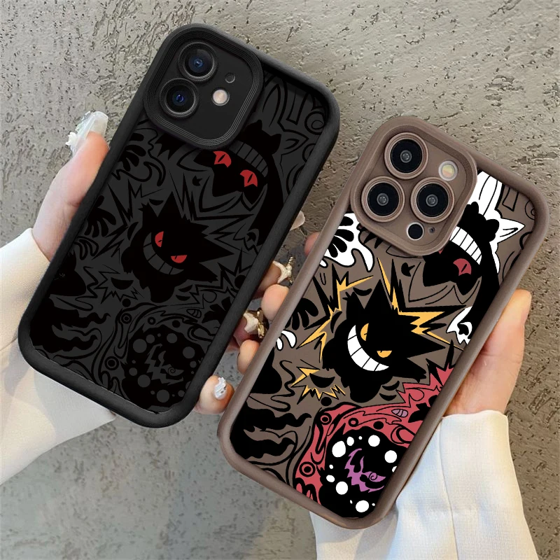 구글 픽셀 9 8 7 8A 7A 프로 XL 9프로 7프로 8프로 9프로XL용 폰 케이스 실리콘 럭셔리 포켓몬 겐가 풀 프로텍션 커버