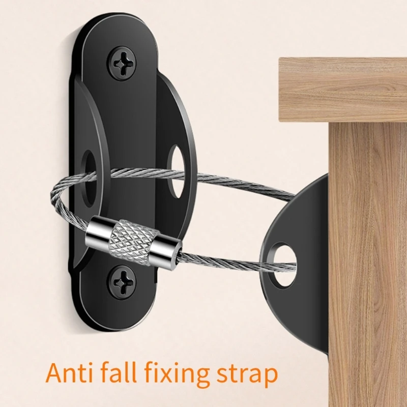 2pcs Anti Tip Furniture Anchors Furniture Anchors for Baby Proofing Earthquake Straps for Furniture Dresser Wall Safety