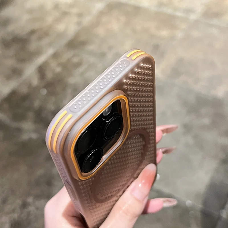 

Suitable for iPhone 16 Pro max cooling magnetic phone case, Apple 15 four corner anti drop ultra-thin protective cover