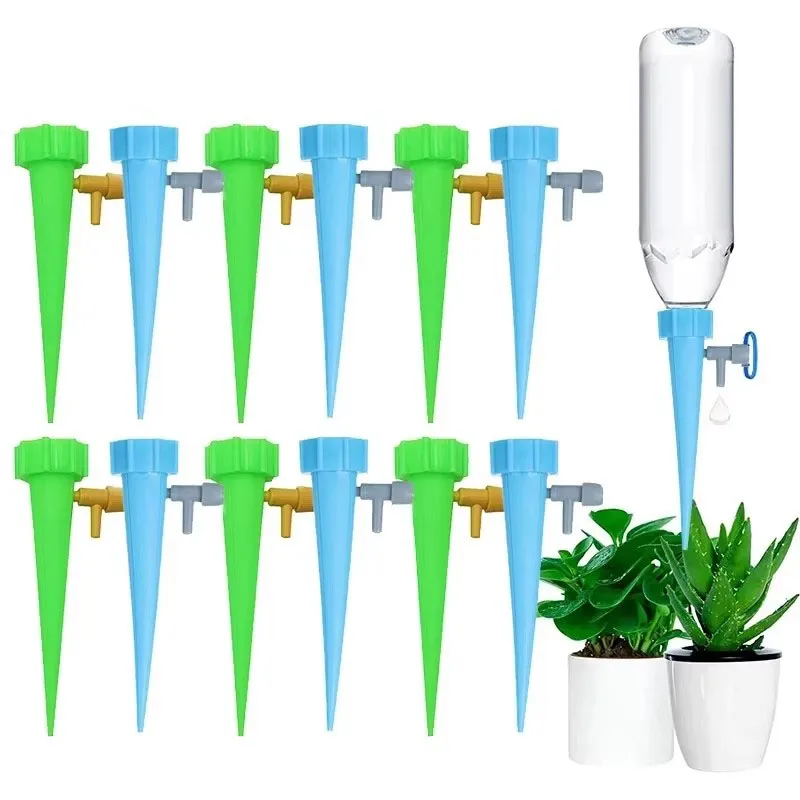 

6/12/18/24 шт., палочки для автоматического полива, регулируемая капельная система, садовое устройство с таймером, пластик для домашнего газона, разные цвета