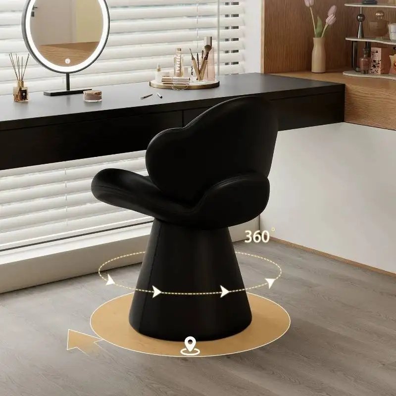 Upgrade Black Makeup Vanity Chair Modern Nordic Designer White Makeup Vanity Chair Luxury Sillas De Tocador Furniture Home