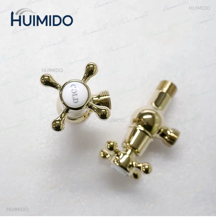 Valve Corner filing bibcock Bathroom brass corner Filing cartridge total brass classical cross handle Top High Quality