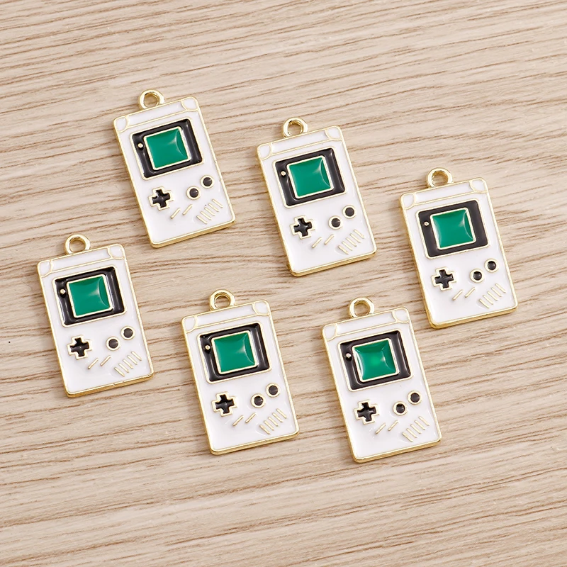 Tusember 10 Stück süße Emaille Gamepad Charms Spielkonsole Anhänger Diy Erkenntnisse Kawaii Schlüsselanhänger Armbänder Ohrringe für Kinder – Detail 7