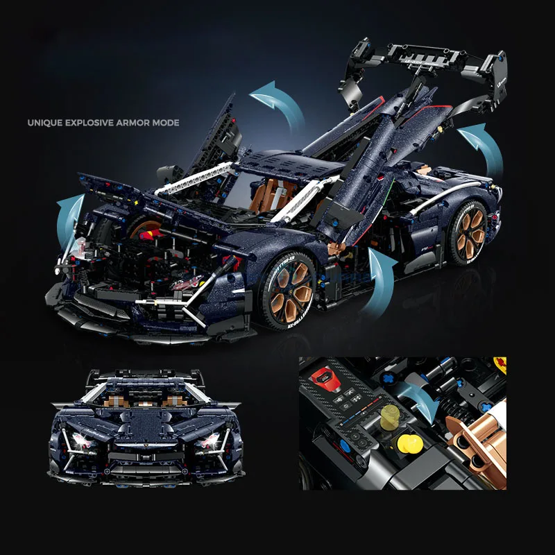 Limited Edition Starry Bricks Supercar Building Blocks Model, Speed Sports Racing Vehicle, Kit de brinquedos para crianças, meninos, presente adulto, MOC 10624