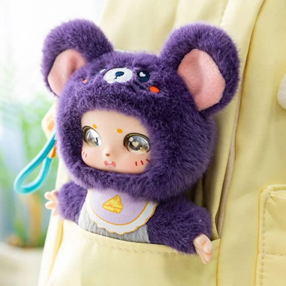 Helle farbige Tierserie, Plüschtier, große Augen, umarmbares Design, Kuscheltiere, Schlüsselanhänger, Cartoon-VINYL-Vinyl-Figurenpuppen