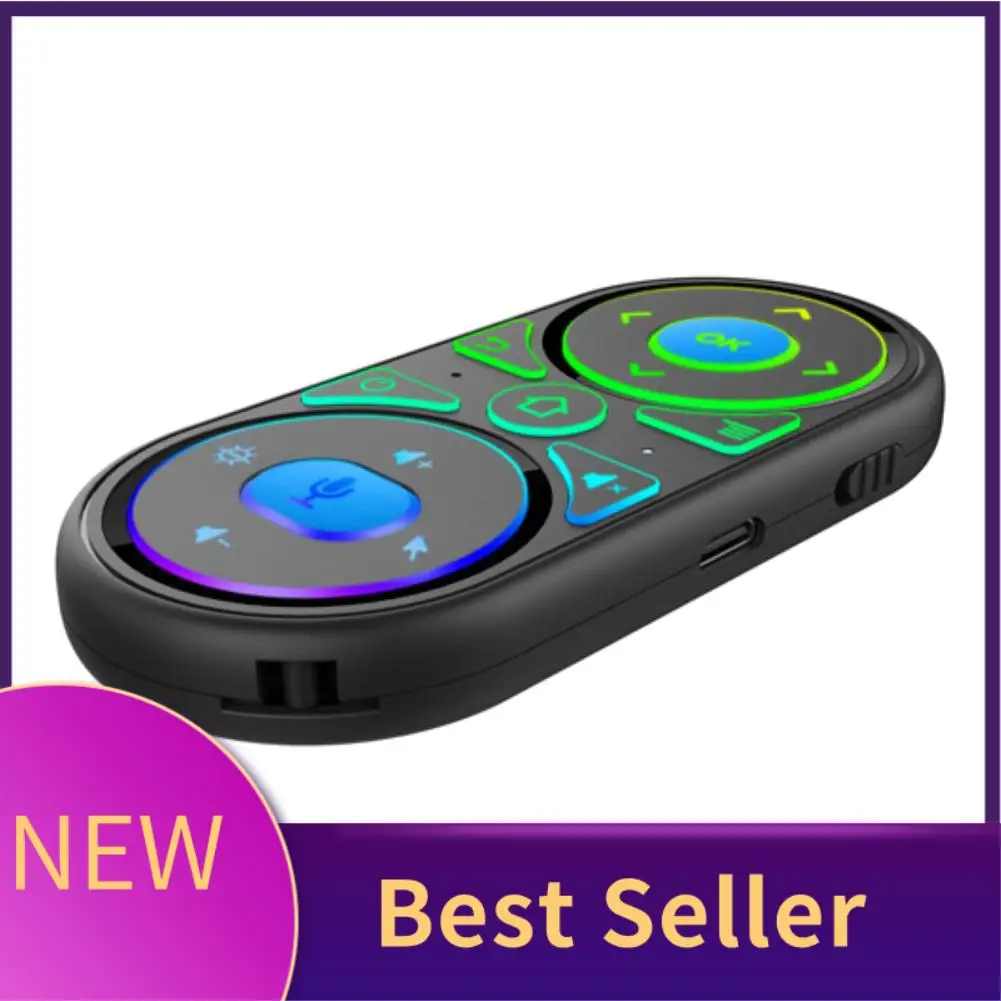 

HFES Air Mouse Voice Microphone RGB Backlit Gyro Remote Control IR Learning 2.4G Wireless Rechargeable Mini Remote
