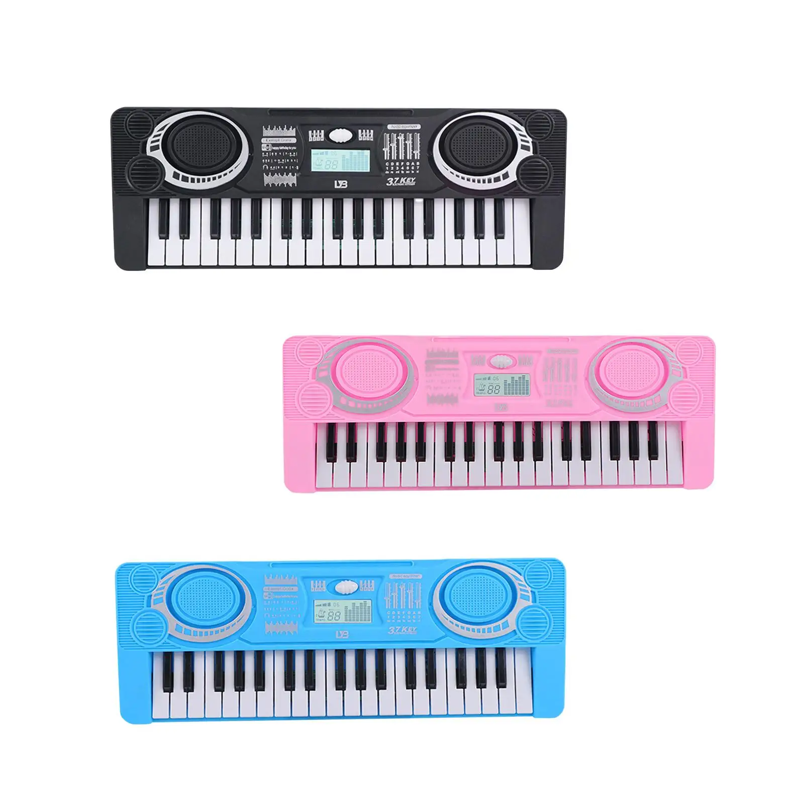 Electronic Piano Sound Toy Early Education Toys with Feet Portable 37 Key