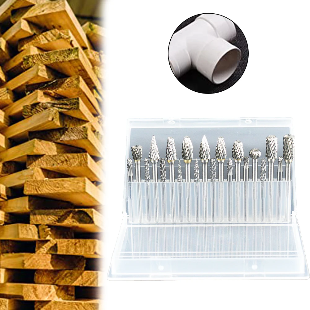 

Rotary File Carbide Rotary Drill Metal Polishing Grinding Head, Milling Cutter, Engraving Knifes File Double-edged Metal Grinder
