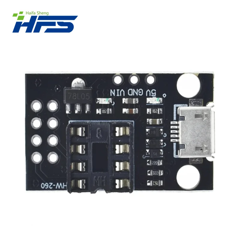 ATtiny13A / ATtiny25 / ATtiny45 / ATtiny85 papan Bare pemrograman pengembangan ATTINY yang dapat dicolokkan