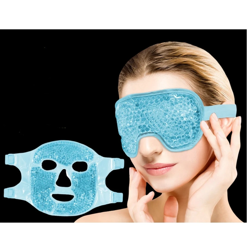 

Маски для сна двойного назначения с горячим охлаждением, гелевая маска для лица и глаз, спа-маска для лица для женщин, уменьшение объема лица, темных кругов, здравоохранение