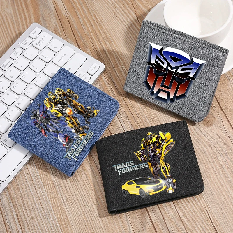 Transformers Men Short Wallet Boy Cartoon Optimus Prime Wall