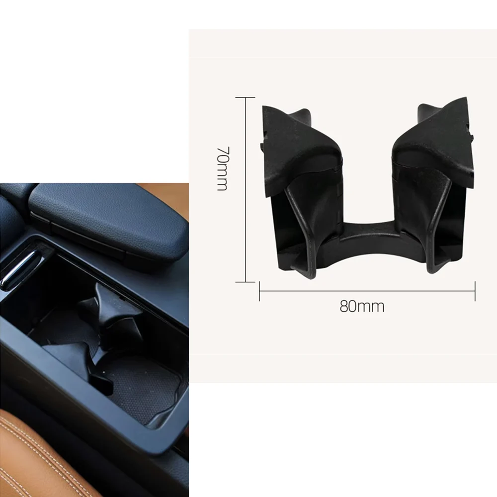 Drink Holder for Mercedes Benz C/E W204 W212 W207 2008-2015 Central Armrest Water Cup Holder 2046802391 Black Red