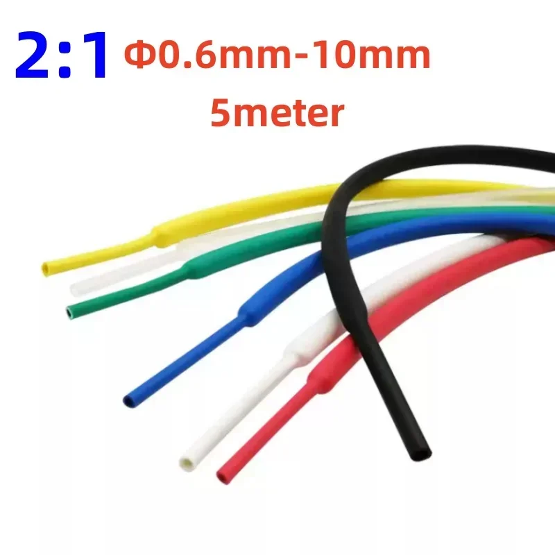 2:1 Heat Shrink Tube Polyolefin Insulated Cable Sleeve Φ0.6mm-10mm Insulated Cable Wire Protect Sheath