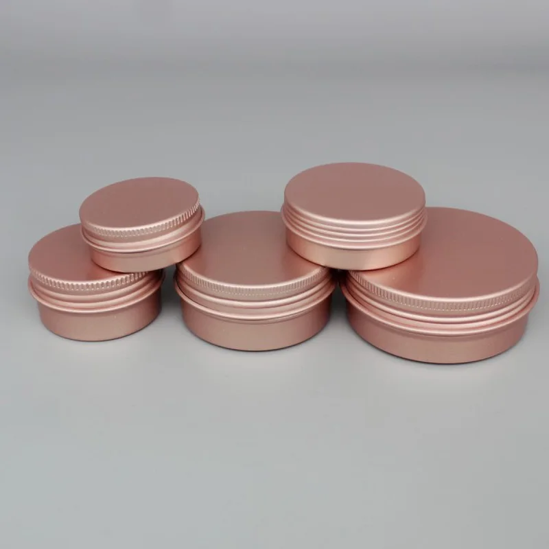 5g to 60g Aluminum Cream Jar Box Metal Tin Cans Cosmetics DIY Refillable Jar Tea Aluminum Pot