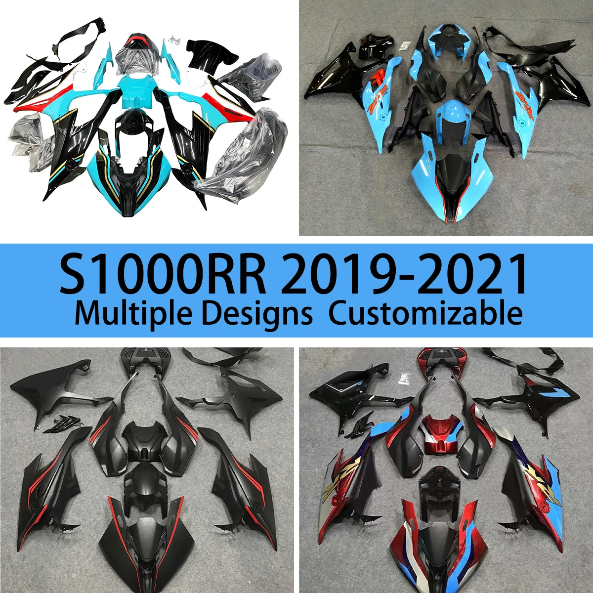 For BMW S 1000RR 2019 2020 2021 Race Fairing Body Kit S1000RR 19 20 21 Motorcycle ABS Fairings Bodywork Panel Set Fit